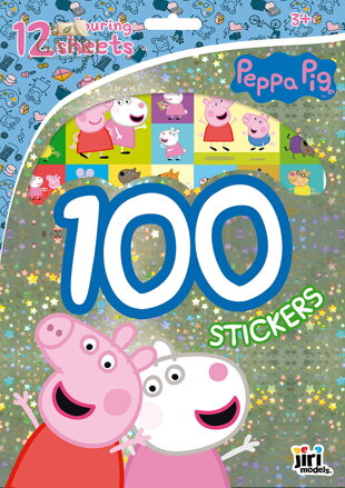 JIRI MODELS 100 samolepek + omalovánky prasátko Peppa Pig