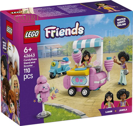 LEGO FRIENDS Stánek s cukrovou vatou a skútr 42643 STAVEBNICE
