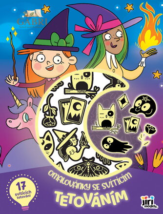 JIRI MODELS Omalovánky se svítícím tetováním Strašidla a čarodějnice