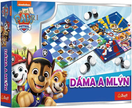 TREFL Hra Dáma a Mlýn Tlapková Patrola (Paw Patrol) 2v1 *SPOLEČENSKÉ HRY*