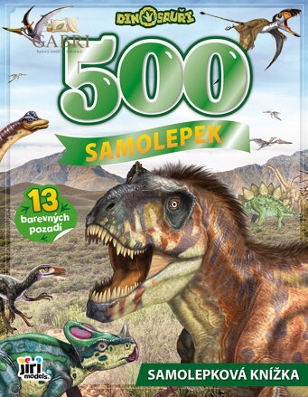JIRI MODELS Velká samolepková knížka 500 samolepek Dinosauři