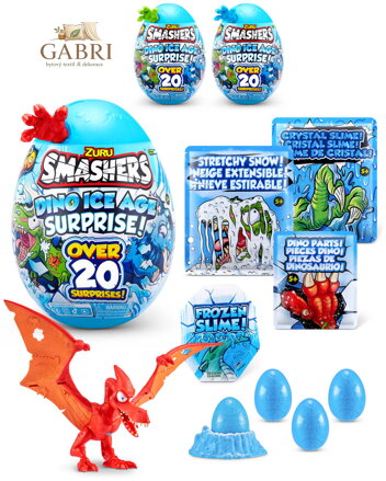 ZURU Smashers: Ice Age velké balení set vejce s dinosaurem 3 druhy