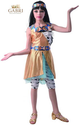 KARNEVAL Šaty Kleopatra vel. M (120-130 cm) 5-9 let KOSTÝM