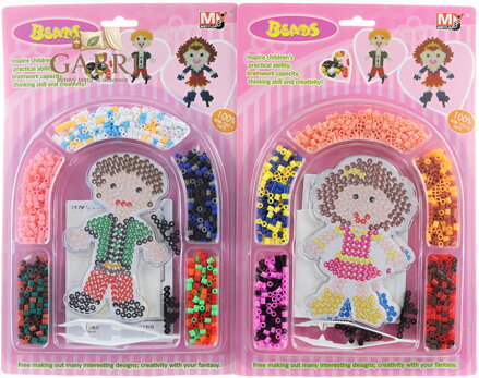 Zažehlovací korálky holka / kluk kreativní sada 2 druhy