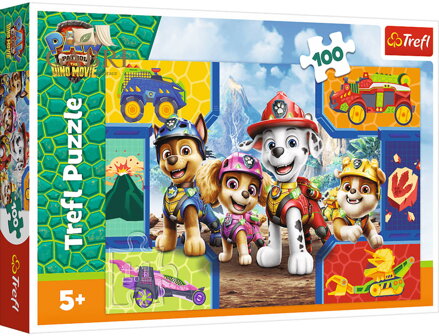 TREFL PUZZLE Štěňata a dinosauři Tlapková Patrola 41x28cm 100 dílků skládačka