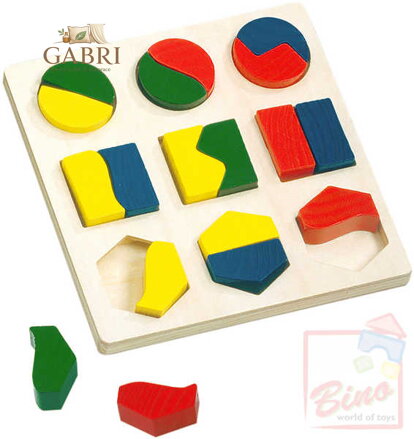 BINO DŘEVO Puzzle Geometrické tvary * DŘEVĚNÉ HRAČKY *