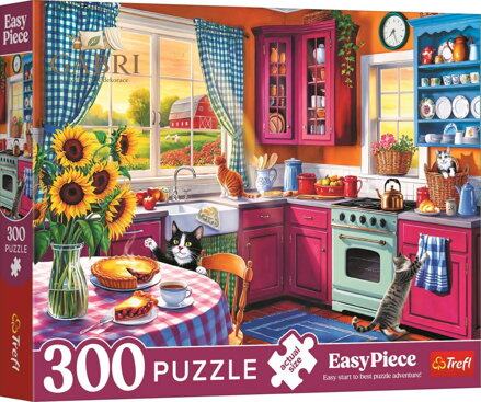 TREFL PUZZLE Easy Piece Ráno v kuchyni 60x40cm 300 dílků skládačka
