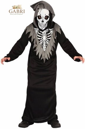 KARNEVAL Šaty Kostlivec vel. M (120-130cm) 5-9 let KOSTÝM