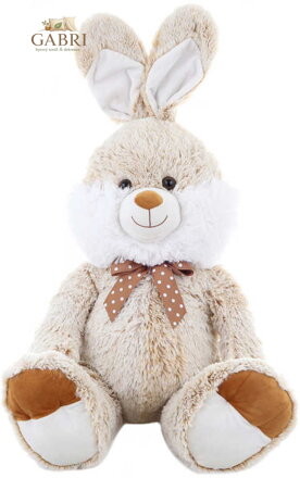 PLYŠ Zajíček velký sedící 100cm s mašlí *PLYŠOVÉ HRAČKY*