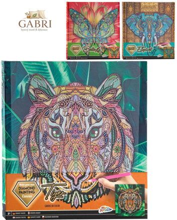 GRAFIX Malování s kamínky mozaika diamantový obrázek 3 druhy