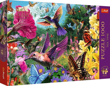 TREFL PUZZLE PREMIUM Čas na čaj Zahrada kolibříků 68x48cm 1000 dílků