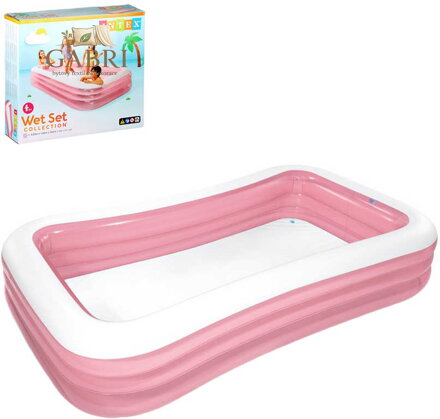 INTEX Bazén obdelníkový nafukovací Family 305x183cm růžový 58487