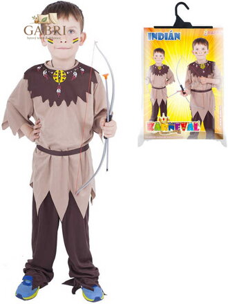 KARNEVAL Šaty INDIÁN vel.S (110-116 cm) 4-6 let KOSTÝM