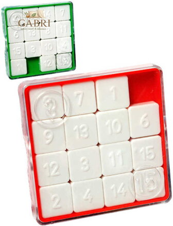 SMĚR Hra 15 (hlavolam přesouvačka) 2 barvy