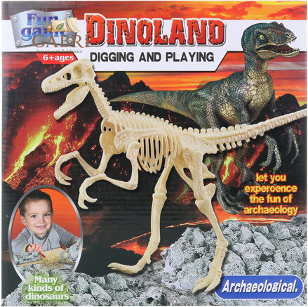 Tesání dino vykopávky Velociraptor malý archeolog vědecký set s nástroji