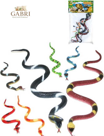 Hadi cizokrajní set 6ks mix druhů zvířátko v sáčku plast