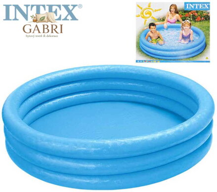 INTEX Bazén kulatý Crystal 147x33cm nafukovací modrý 3 komory 58426