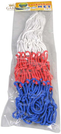 Síť basketbalová na košíkovou trikolora v sáčku