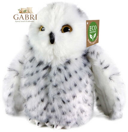 PLYŠ Sova bílá polární 18cm Eco-Friendly *PLYŠOVÉ HRAČKY*