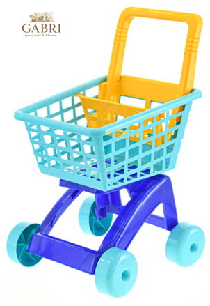 MAD Vozík nákupní barevný Modrý 40x33x58cm plast