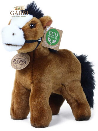 PLYŠ Kůň s ohlávkou hnědý 20cm Eco-Friendly *PLYŠOVÉ HRAČKY*