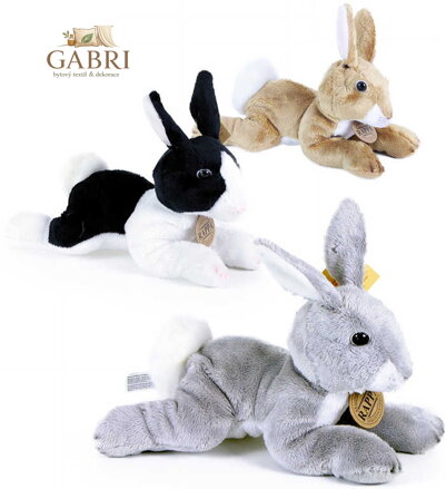 PLYŠ Králík 18cm ležící 3 druhy *PLYŠOVÉ HRAČKY*