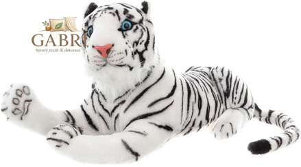 PLYŠ Tygr bílý ležící 55cm *PLYŠOVÉ HRAČKY*