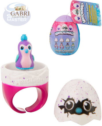 SPIN MASTER Hatchimals set prstýnek s figurkou ve vajíčku 8cm s překvapením