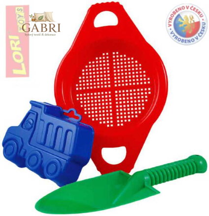 LORI 215 Rýč, sítko a 1 bábovka v sadě na písek