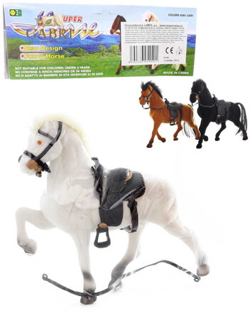 Koník fliškový 18cm se sedlem 3 barvy flíska