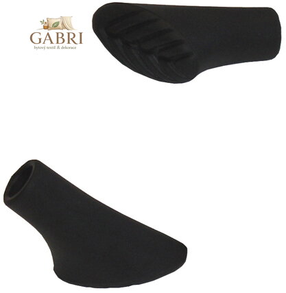 ACRA Koncovky náhradní díl patky oválné na trekingové hole set 1 pár guma