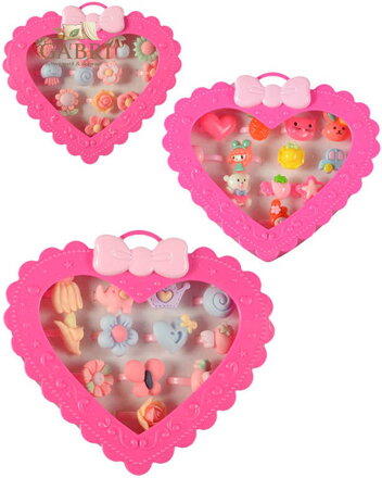 Prstýnek plastový dětská bižuterie různé druhy 1ks plast