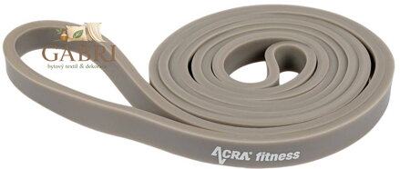 ACRA Posilovací fitness odporová guma 13mm světle šedá