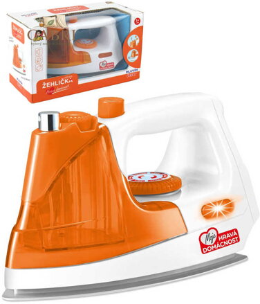 Žehlička napařovací 22cm rozprašuje vodu na baterie Světlo Zvuk CZ