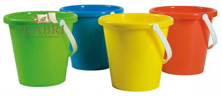 Kyblík dětský plastový jednobarevný 17cm na písek 4 barvy