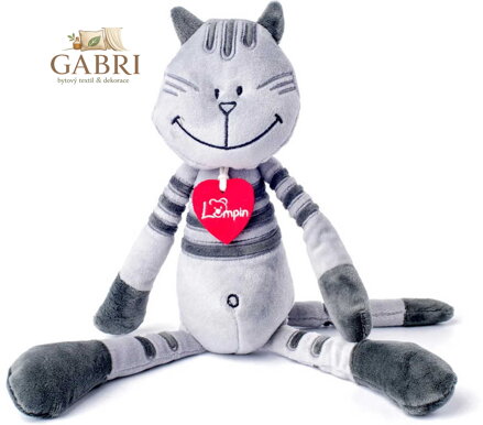 LUMPIN PLYŠ Kocour Matteo střední 38cm šedý *PLYŠOVÉ HRAČKY*