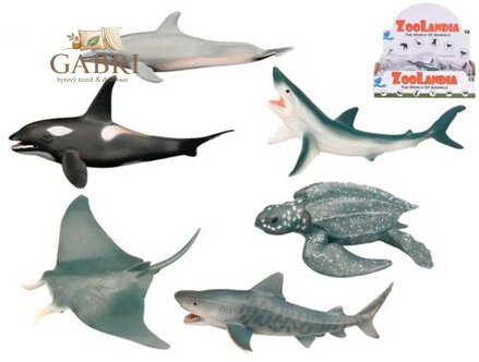 Zvířata mořská 8-15cm plastové figurky zvířátka 6 druhů