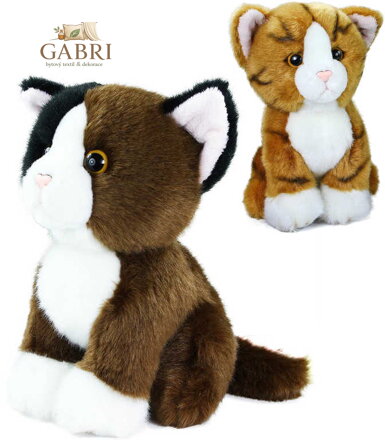 PLYŠ Kočka sedící 18cm exkluzivní kolekce 2 barvy *PLYŠOVÉ HRAČKY*