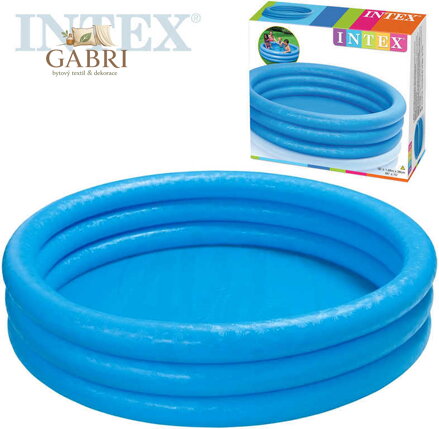 INTEX Bazén kulatý Crystal 168x40cm nafukovací modrý 3 komory 58446