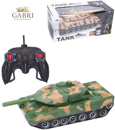RC Autorobot tank na vysílačku 40MHz na baterie Světlo Zvuk 2 barvy