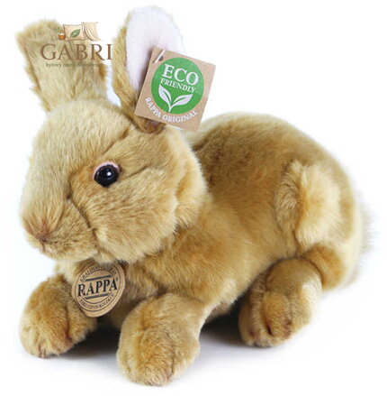 PLYŠ Králík 23cm hnědý ležící Eco-Friendly exkluzivní *PLYŠOVÉ HRAČKY*