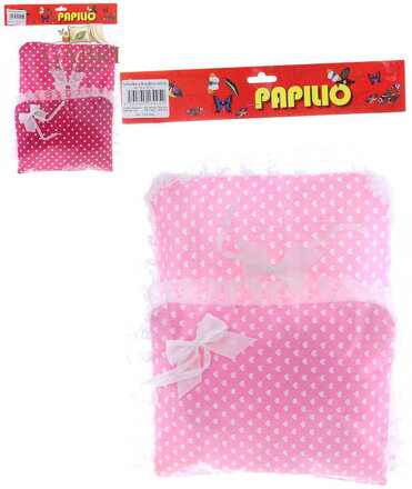 Peřinka + polštářek s krajkou set do kočárku pro panenku miminko 3 barvy