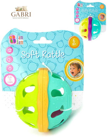 BAM BAM Baby chrastítko koule plast pro miminko