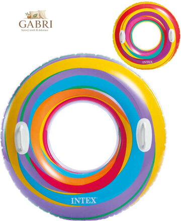 INTEX Kruh plavací s úchyty 91cm nafukovací kolo do vody Vír 2 barvy 59256