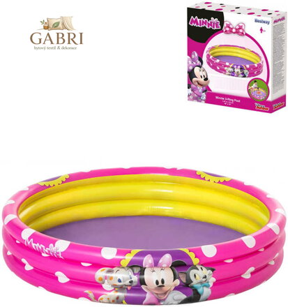 BESTWAY Baby bazén nafukovací kruhový Disney Minnie 122x25cm 91079