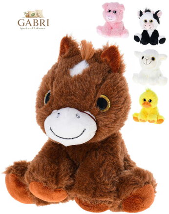 PLYŠ Zvířátko farma na baterie Zvuk 5 druhů *PLYŠOVÉ HRAČKY*