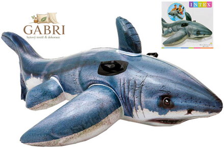 INTEX  Žralok nafukovací 173x13cm dětské vozítko do vody s úchyty 57525