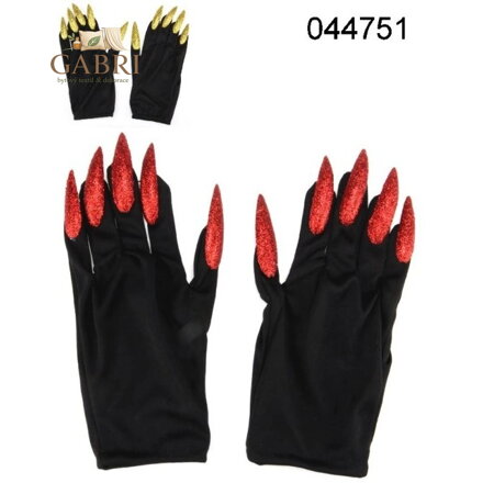 KARNEVAL Rukavice čertovské / čarodejnické 2barvy