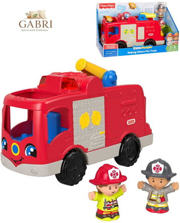FISHER PRICE Baby Little People Hasičský vůz auto na baterie Světlo Zvuk