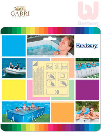 BESTWAY Záplata lepící 6,5x6,5cm opravný set 10ks na nafukovačky